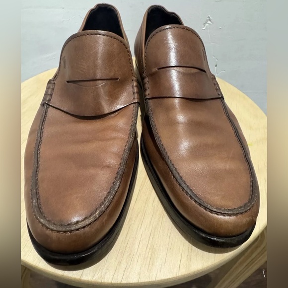 Tods Brown Penny Loafer Leather Men’s Size 10 - Picture 10 of 10